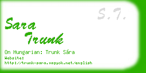 sara trunk business card