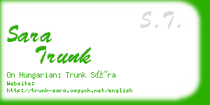 sara trunk business card